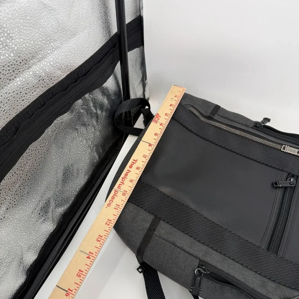 Tumi Alpha Bravo Davis Black Backpack Laptop Carry Bag Nylon Leather Travel
